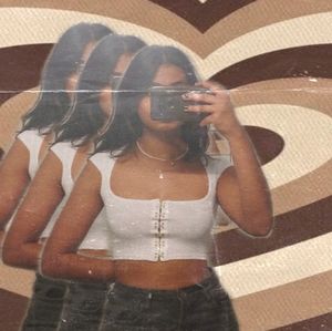 white crop corset top